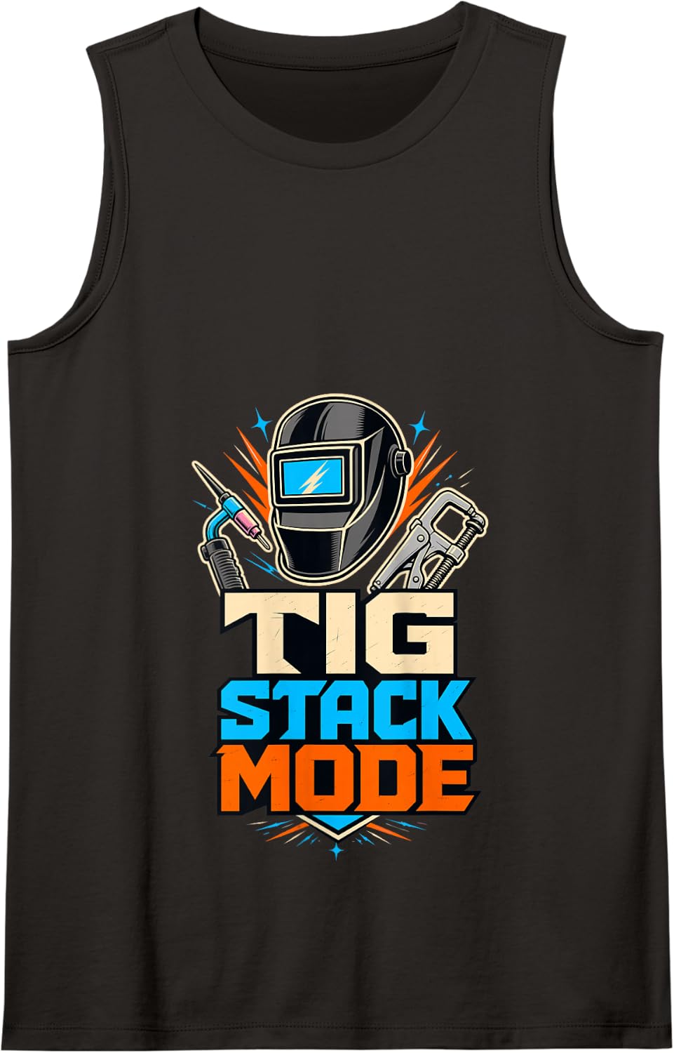 TIG Stack Mode Welder Work Tank Top - Black