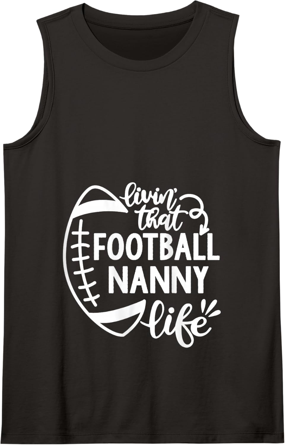 Football Living that Football Nanny Life Game Day Tank Top - Black
