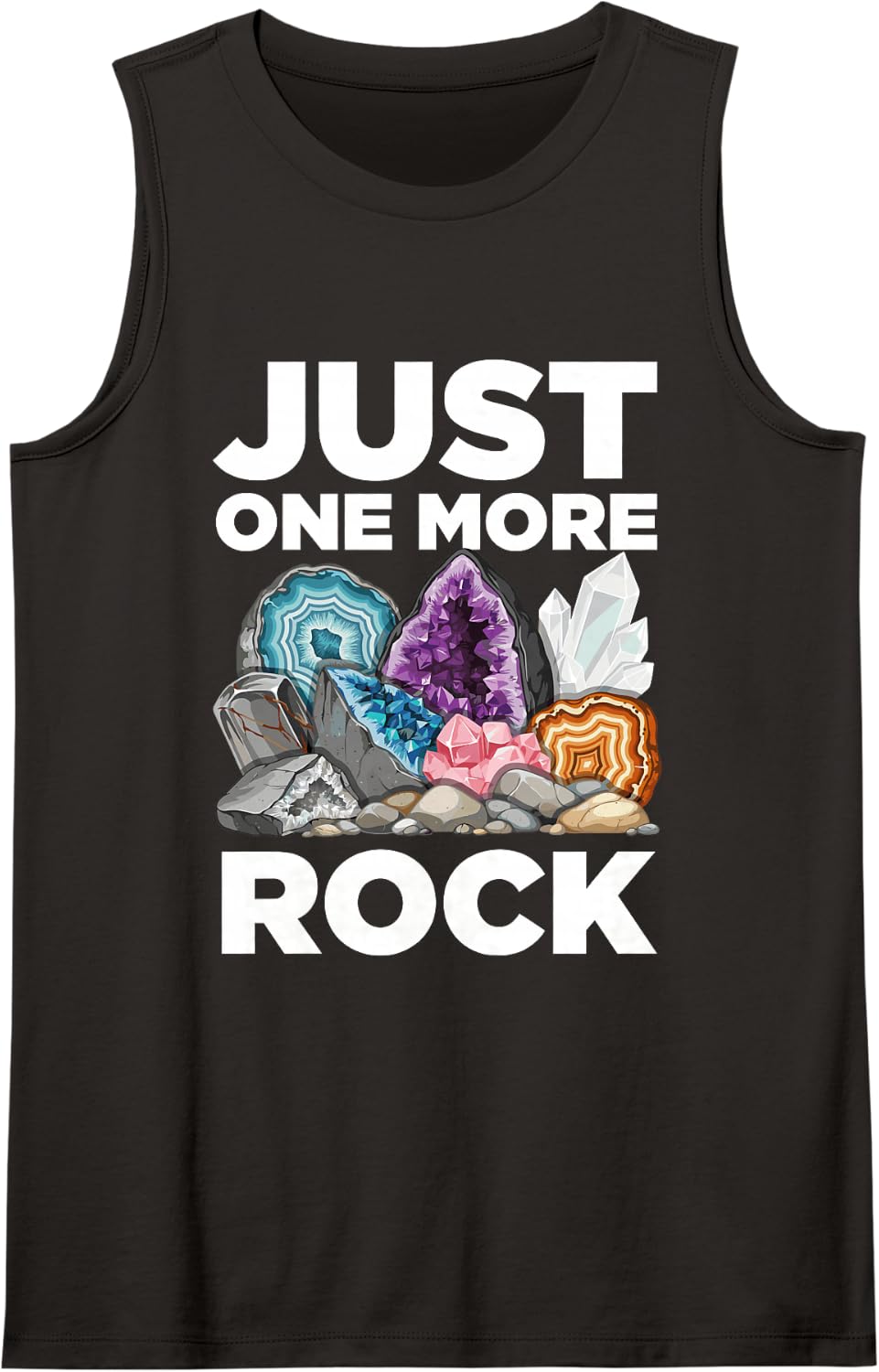 Geode Rockhound Equipment for Men Women Mineral Collector Sleeveless Tank Top - Black
