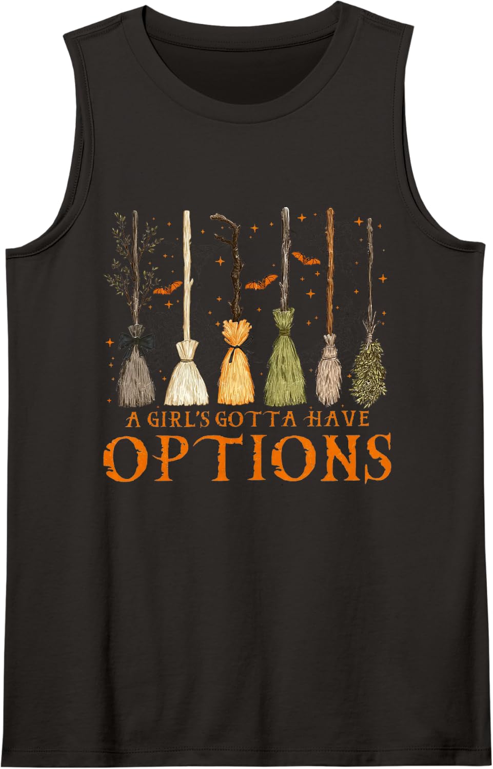 A Girl Must Have Options Sleeveless Tank Top - Black