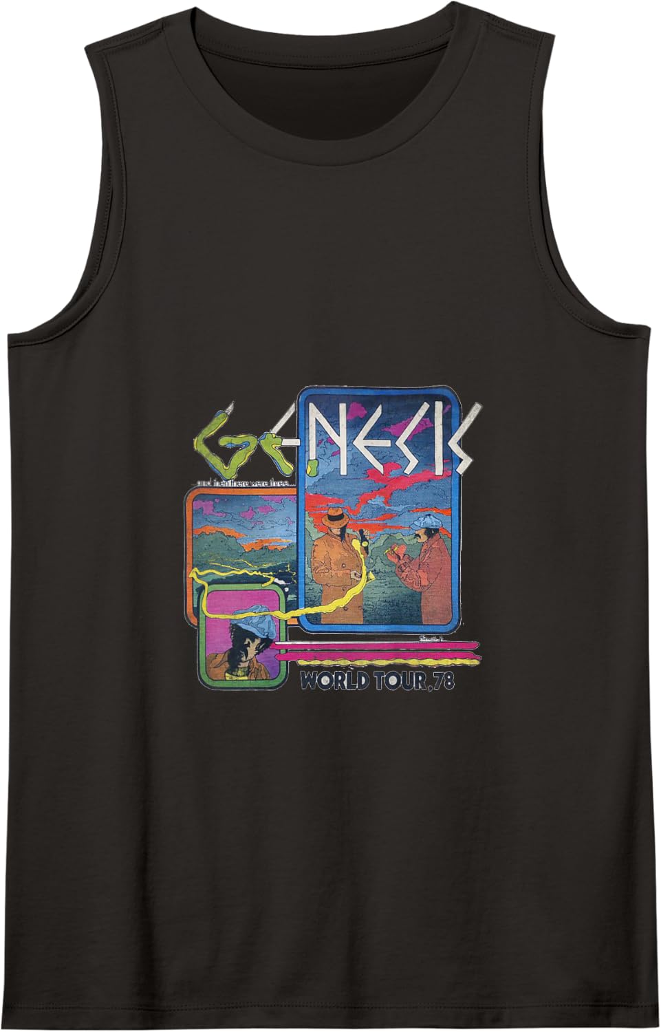 Genesis Rock Music Band World Tour 78 Tank Top - Black
