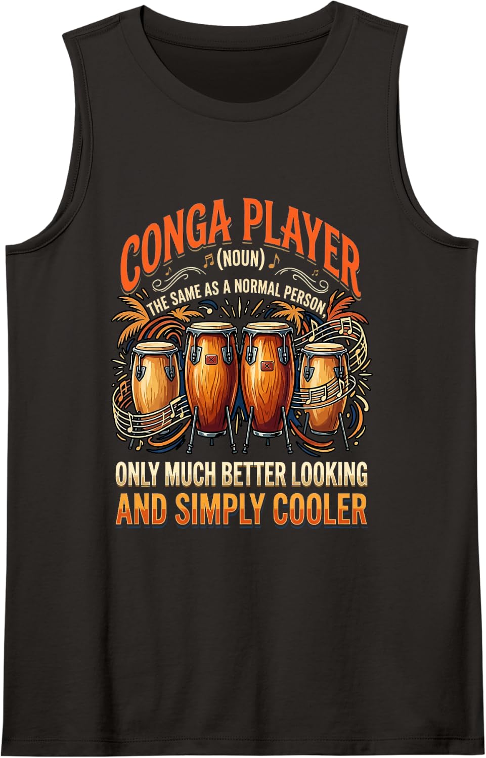 Music Congas Drum Musician Percussion Drummer Conga Tank Top - Black