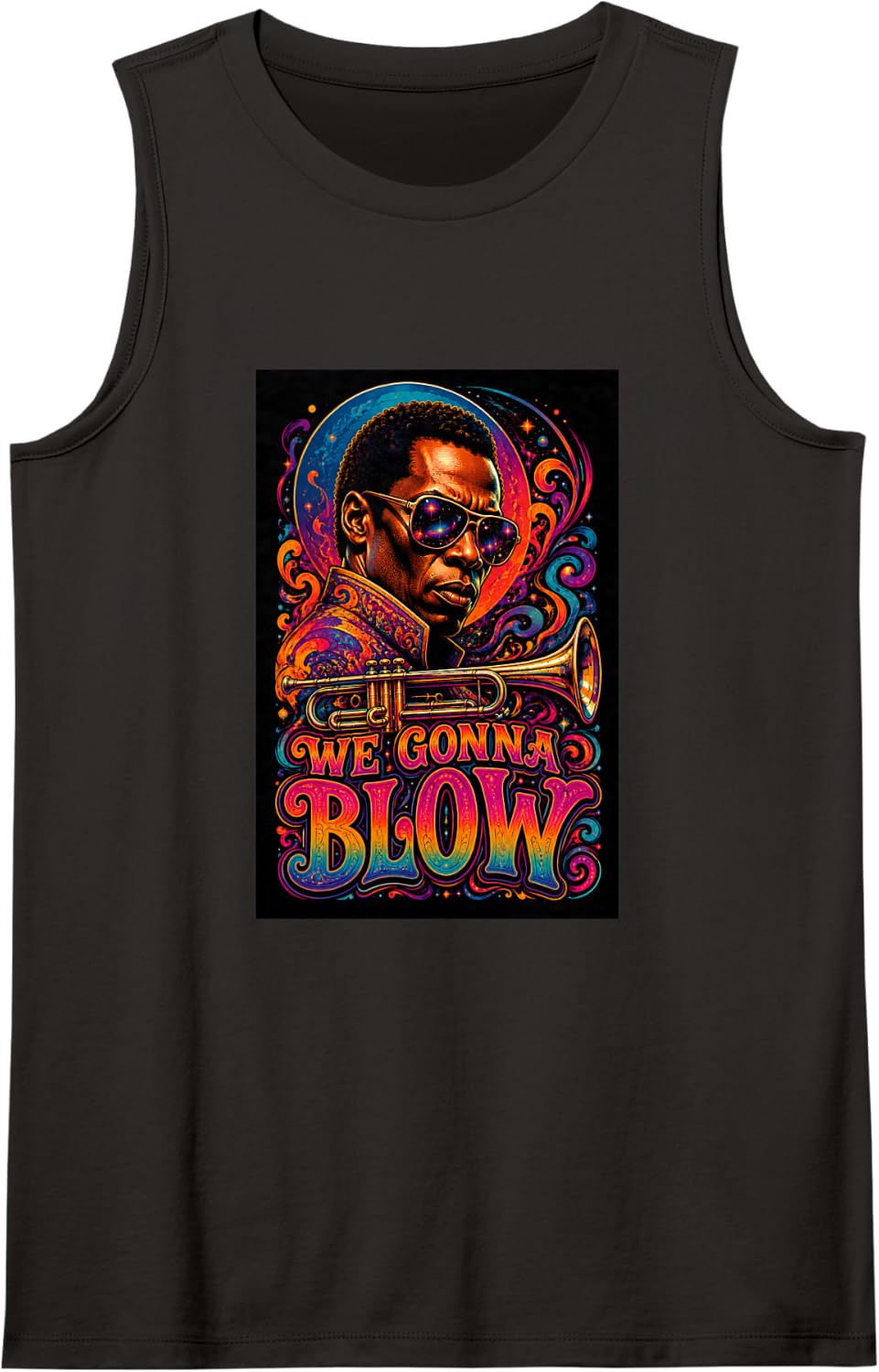Famous Jazz Orchestra We Gonna Blow - Trumpet Sleeveless Tank Top - Black