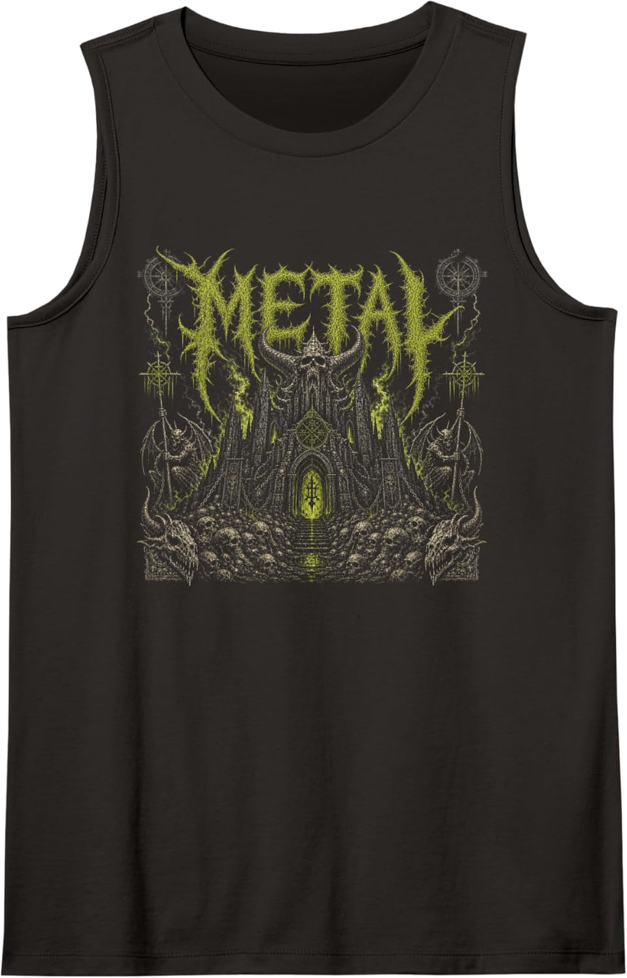 Metal Heavy Extreme Death Black Thrash Album Art Style Sleeveless Tank Top - Black