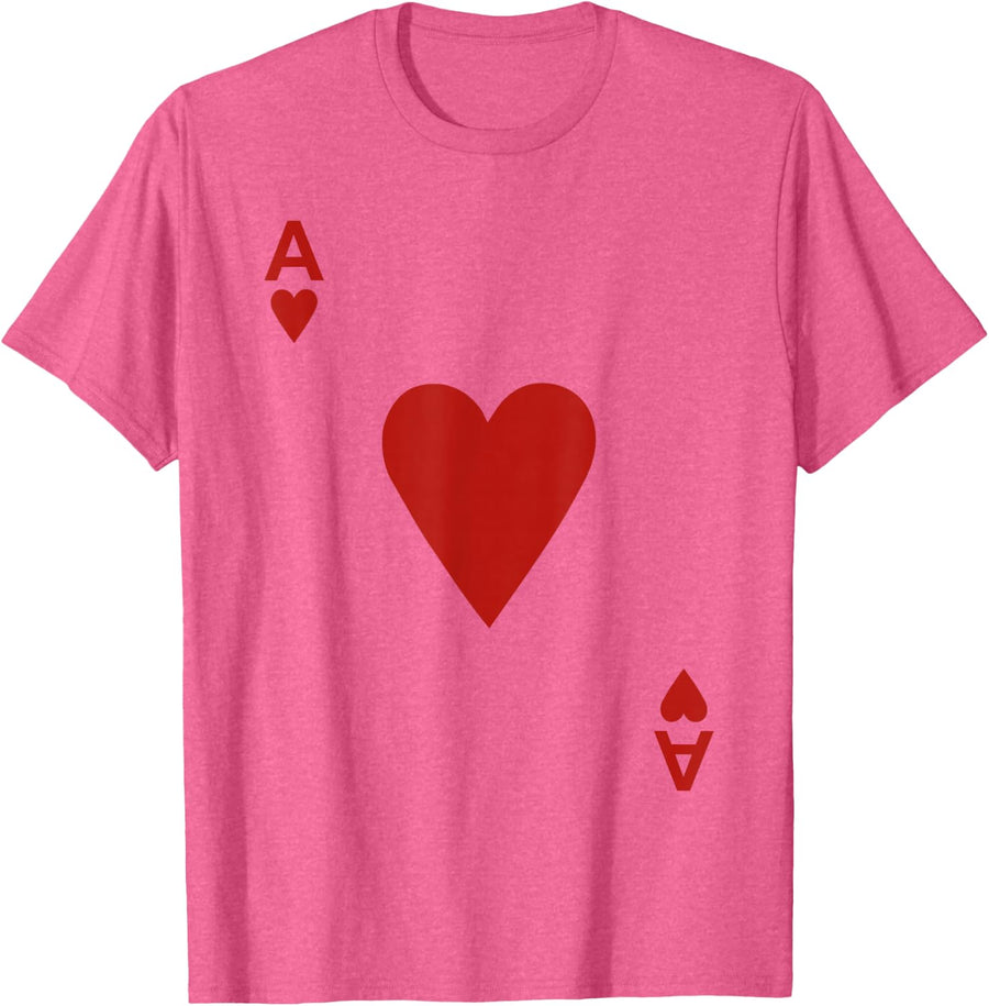 Ace of Hearts Blackjack Cards Poker 21 A T-Shirt - Pink Heather