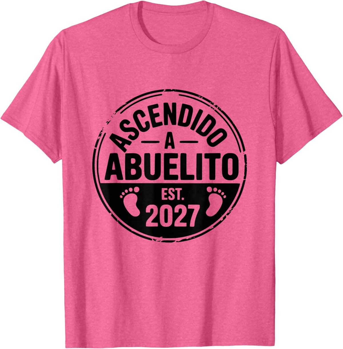 Abuelito Est 2027 Pisadas Baby Ascendido Kid Latino T-Shirt - Pink Heather