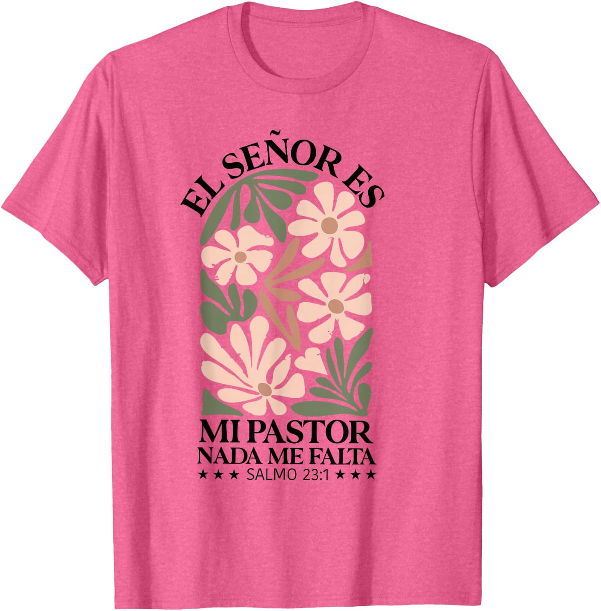 Camiseta cristiana en espanol Versiculo Spanish Christians T-Shirt - Pink Heather