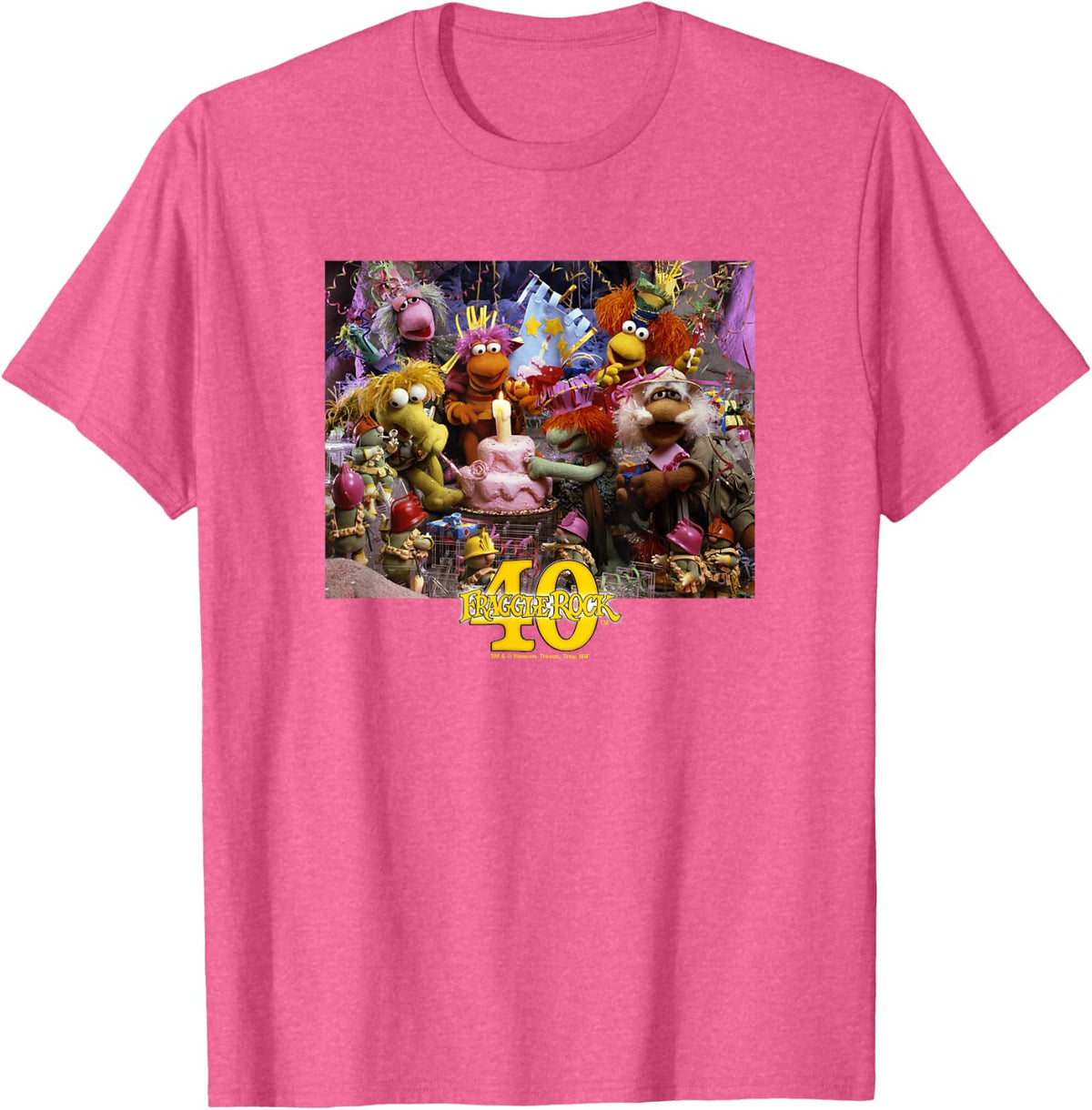 Fraggle Rock 40th Anniversary Birthday Party T-Shirt - Pink Heather