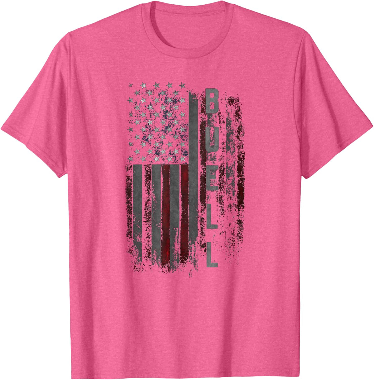 Buell Family American Flag T-shirt Gift For Men T-Shirt - Pink Heather