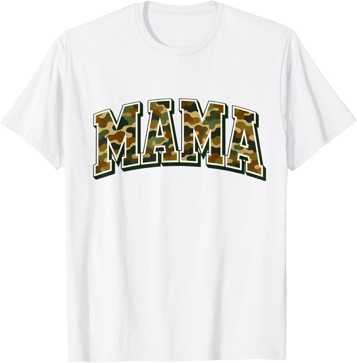 Funny Camo Mama Hunting Mom Deer Duck Hunter Outdoors T-Shirt - White