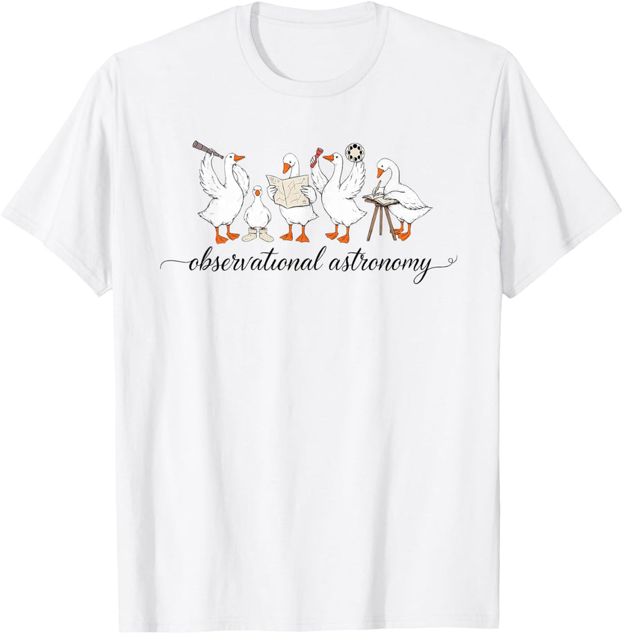 Observational Astronomy Night Sky Viewing Stargazer T-Shirt - White
