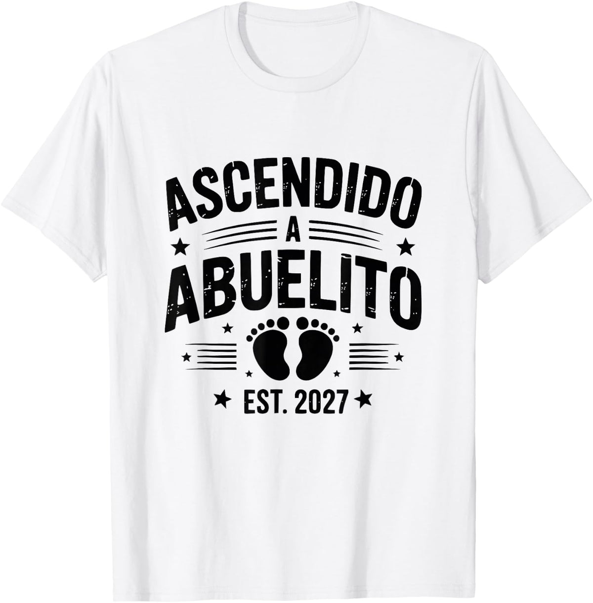 Vintage Huellas Baby Ascendido A Abuelito Est 2027 Nieta T-Shirt - White