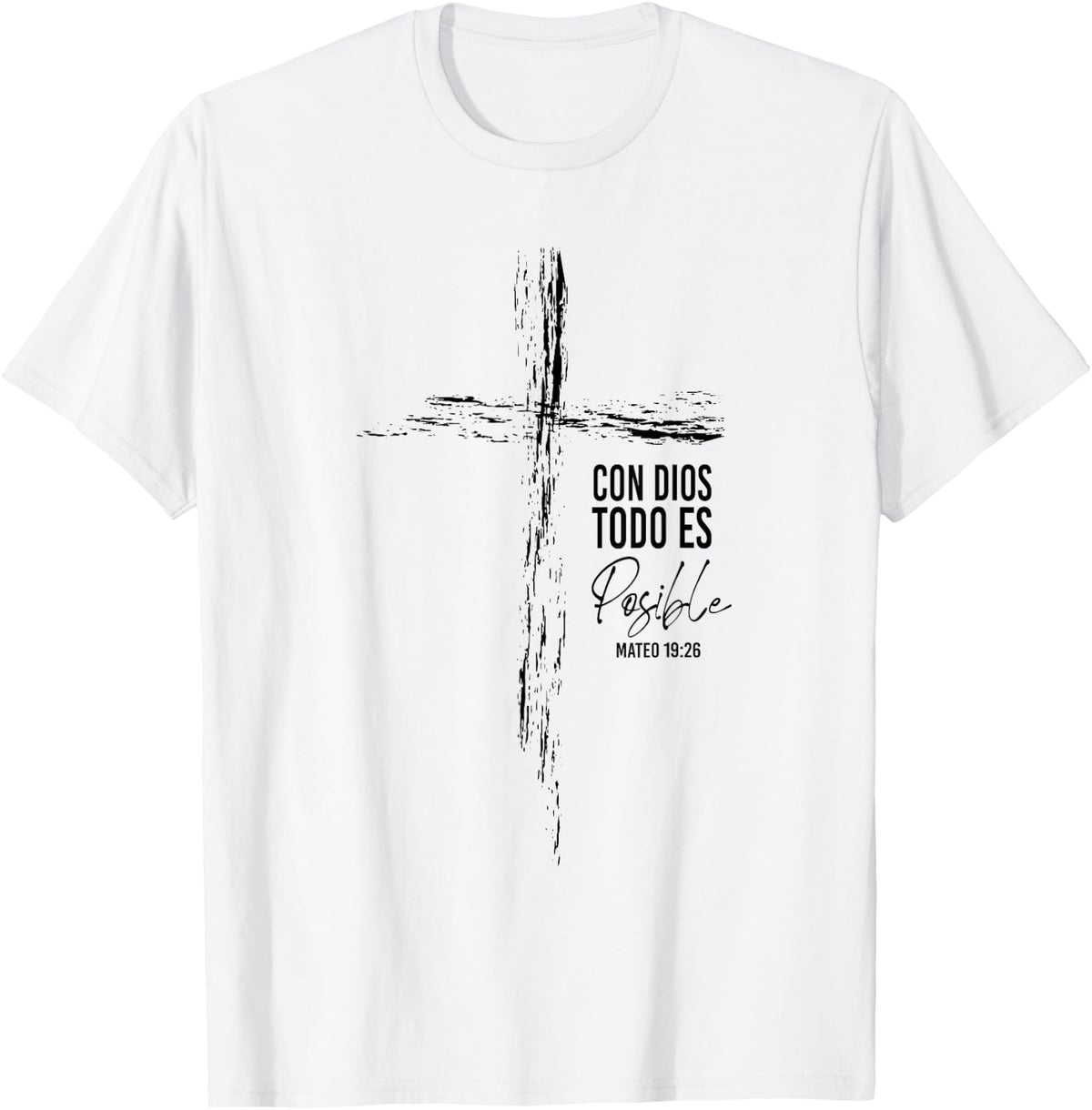 Regalos Cristianos Frases Hombre Él Español Textos Biblicos T-Shirt - White