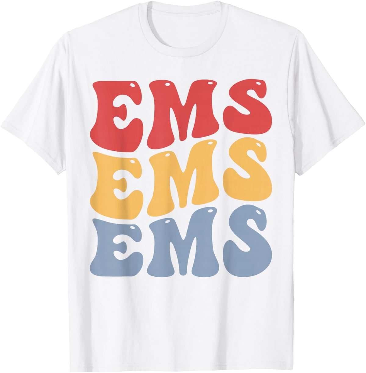 EMS Groovy Emergency Medical Services EMT Paramedic T-Shirt - White
