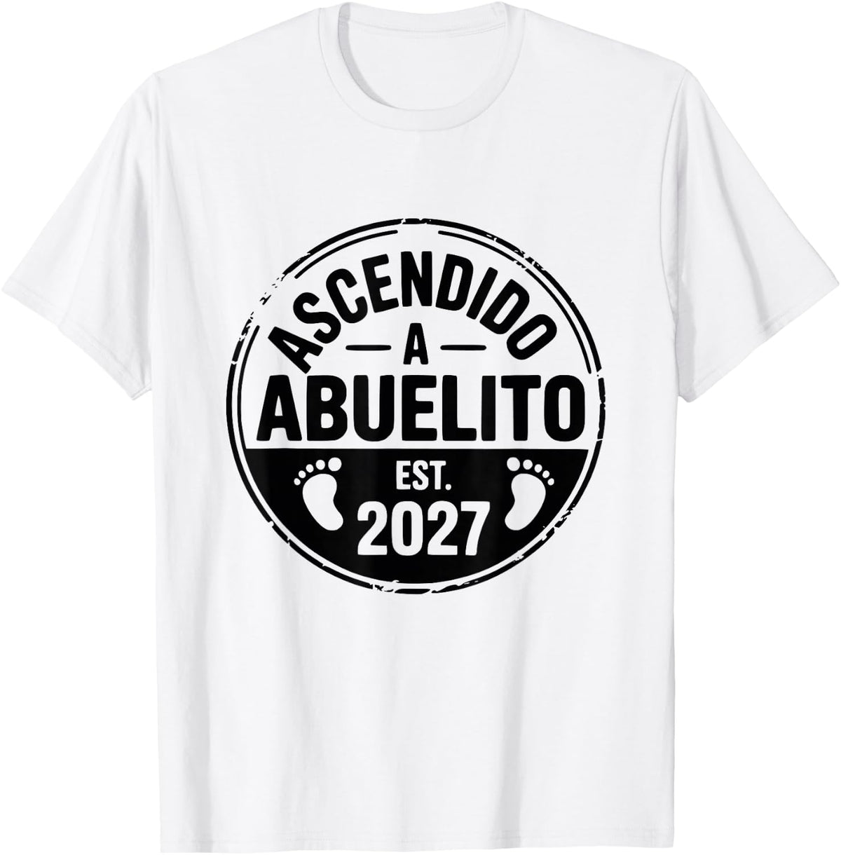 Abuelito Est 2027 Pisadas Baby Ascendido Kid Latino T-Shirt - White