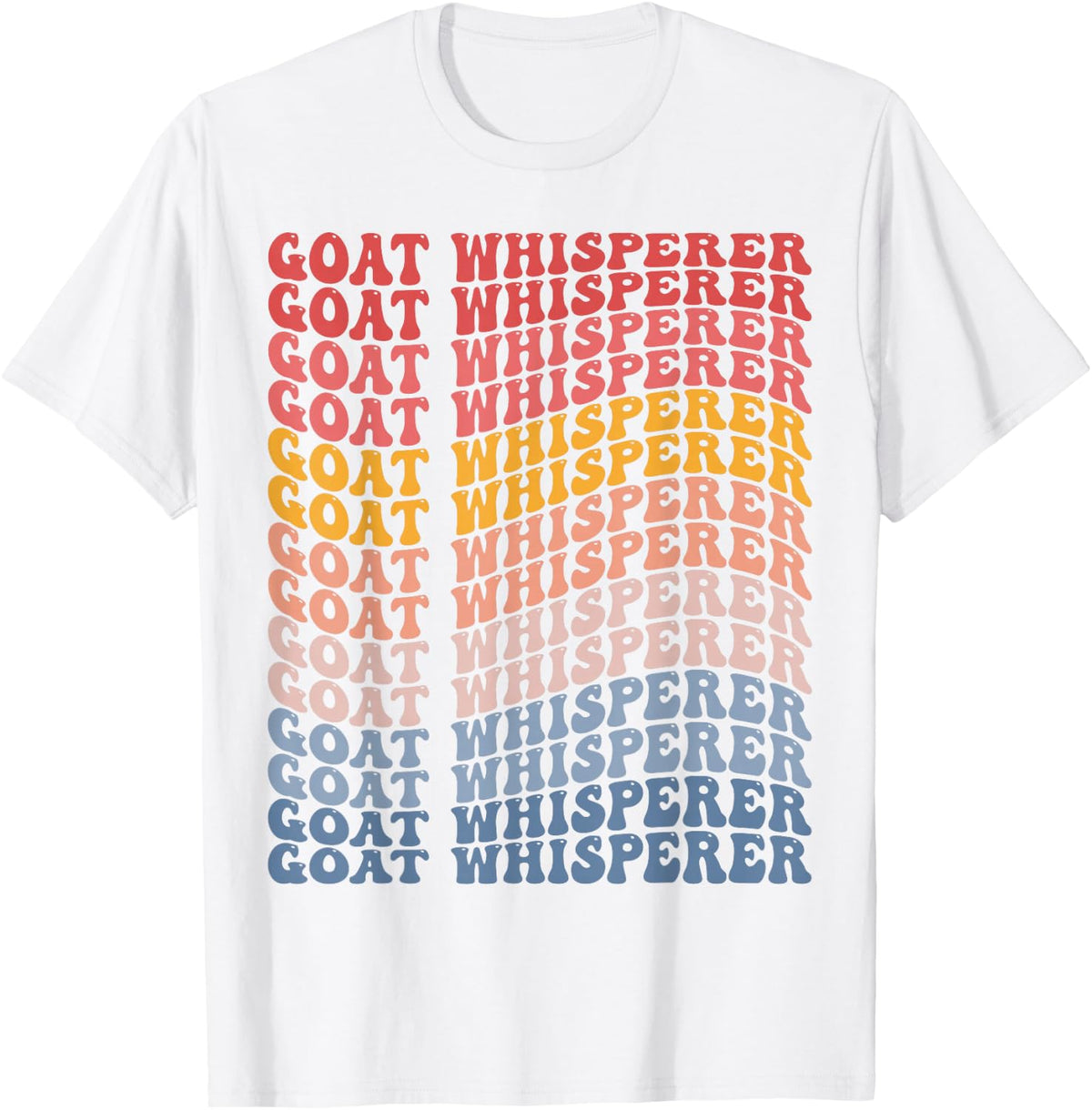 Goat Whisperer Groovy Goat Lovers Farmer T-Shirt - White