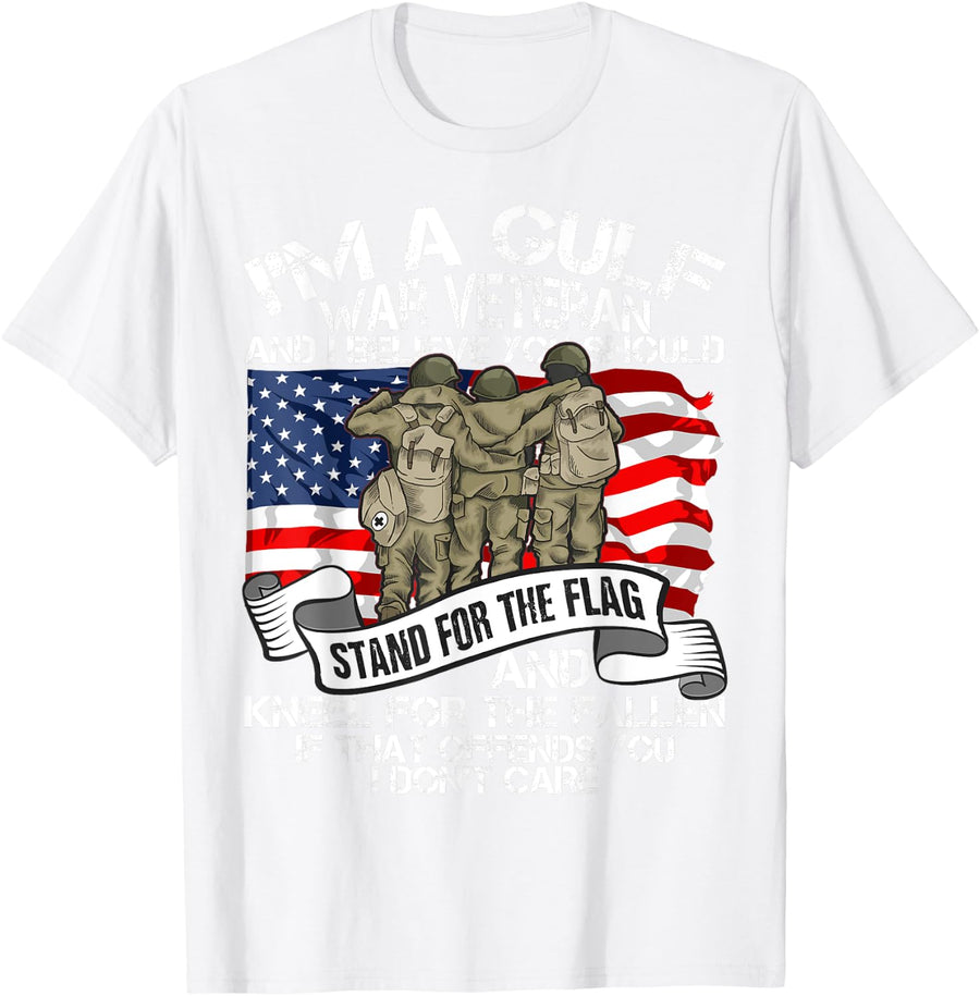 Cool Gulf War Veteran Soldier Proud Hero Veteran's Day T-Shirt - White