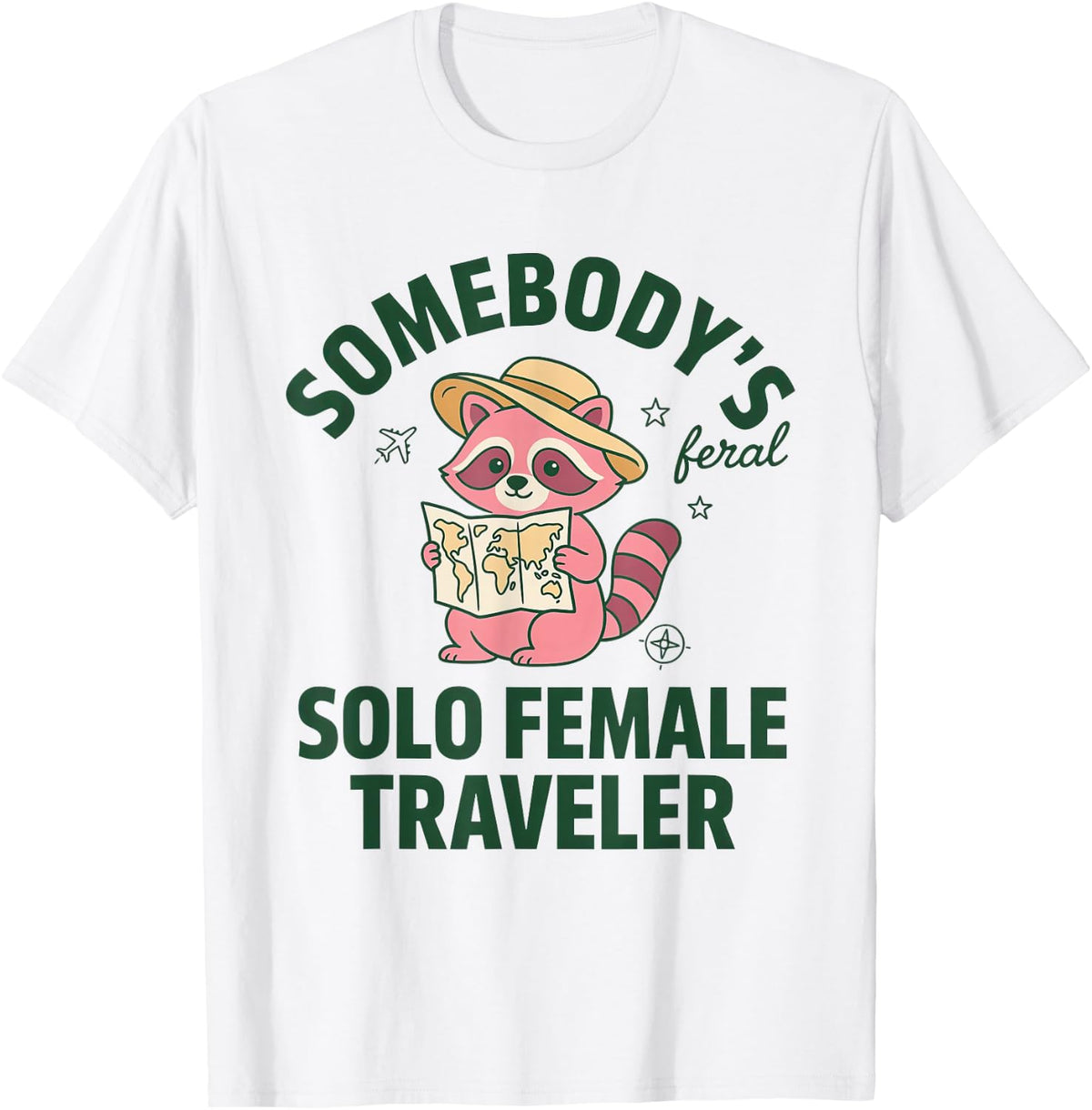 Solo Female Travel Backpacking Alone Independent Explorer T-Shirt - White