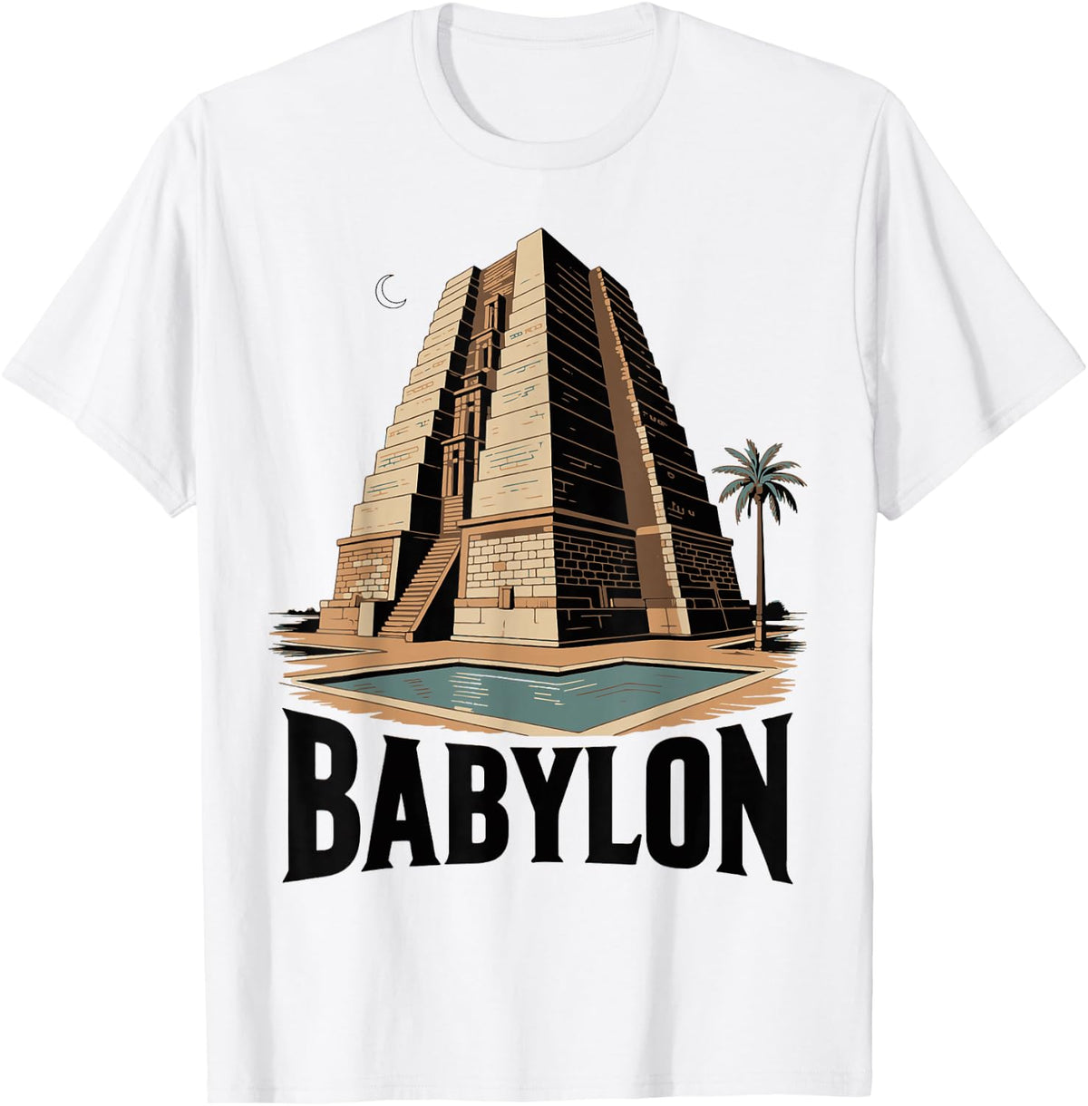 Babylon Gate Mesopotamia Ancient City History Lover Teacher T-Shirt - White