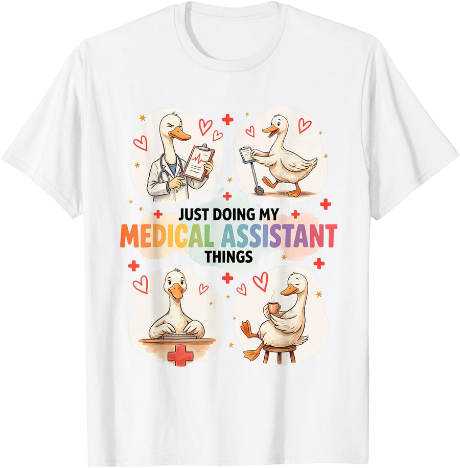 Medical Assistant Clinical Certified Assisting T-Shirt - White