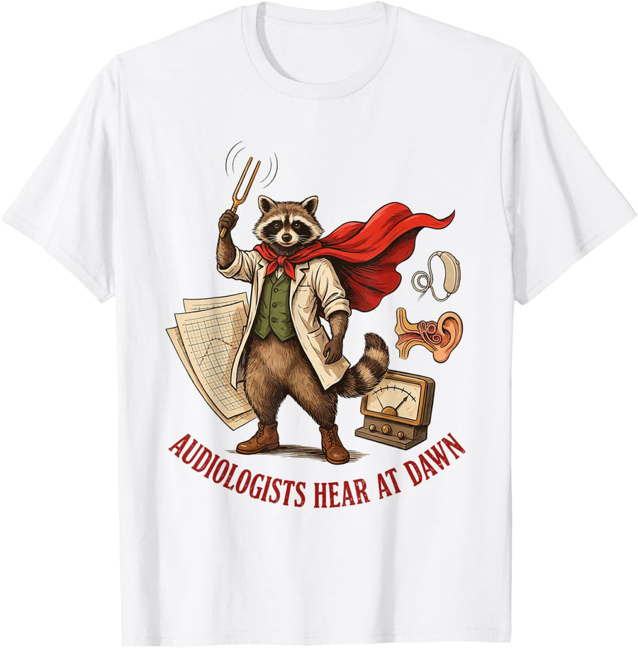 Audiologists Hear At Dawn Audiology Doctor of Audiology T-Shirt - White