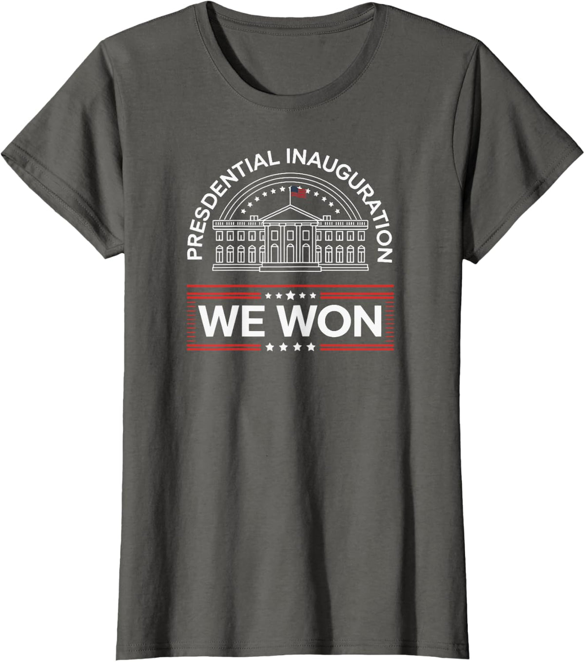 We Won Win: Presidential Inauguration Day Patriotic Vintage T-Shirt - Asphalt Grey