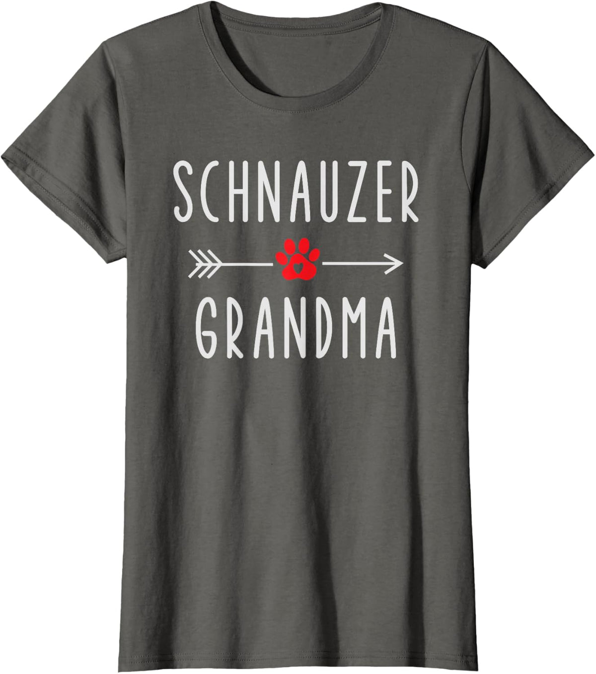 Schnauzer Grandma Dog Lover Gift Miniature Schnauzer Owner T-Shirt - Asphalt Grey