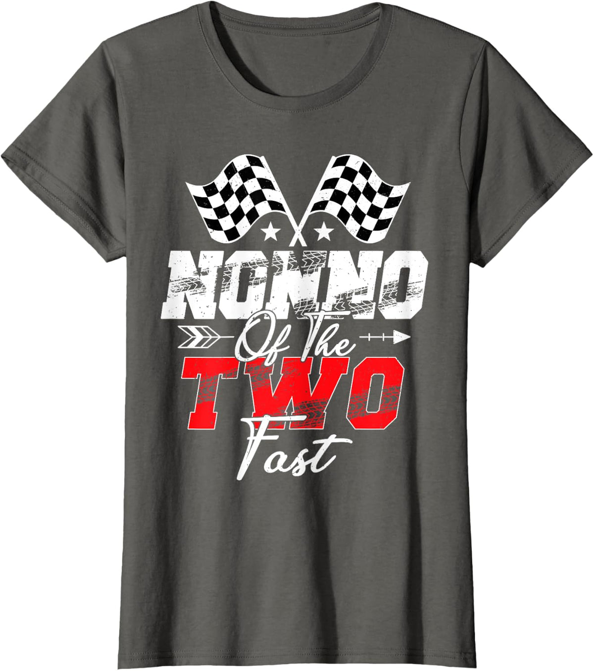 Nonno of The Two Fast Second Birthday Racing Car Family T-Shirt - Asphalt Grey
