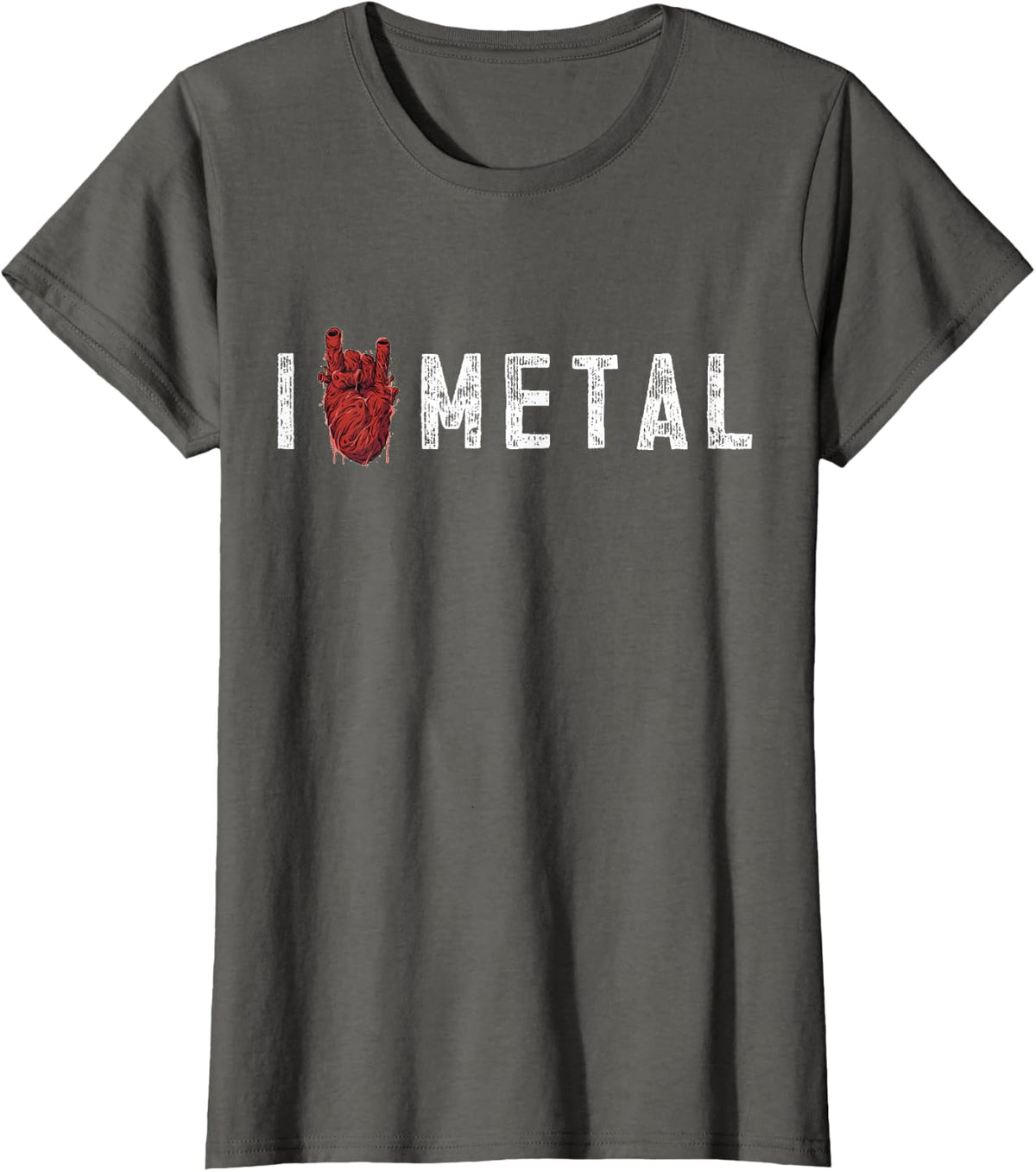 Heavy Metal Rocker Punk Rock Music Hard Rock T-Shirt - Asphalt Grey