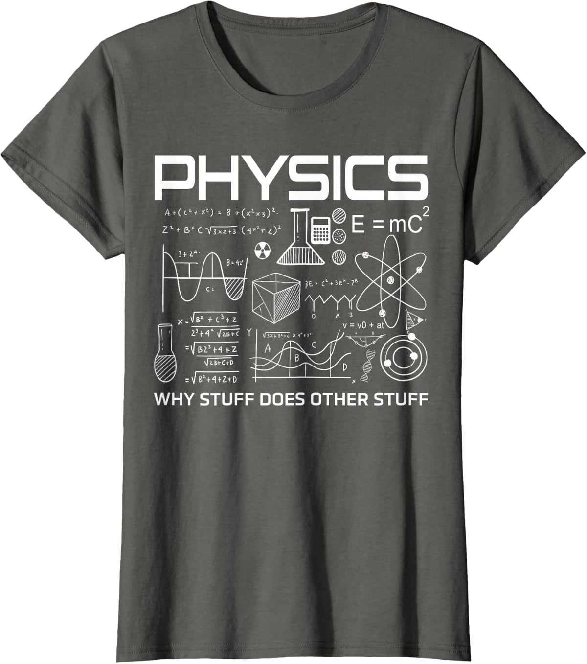 Funny Physicist Cool Physics Lover Science Team T-Shirt - Asphalt Grey