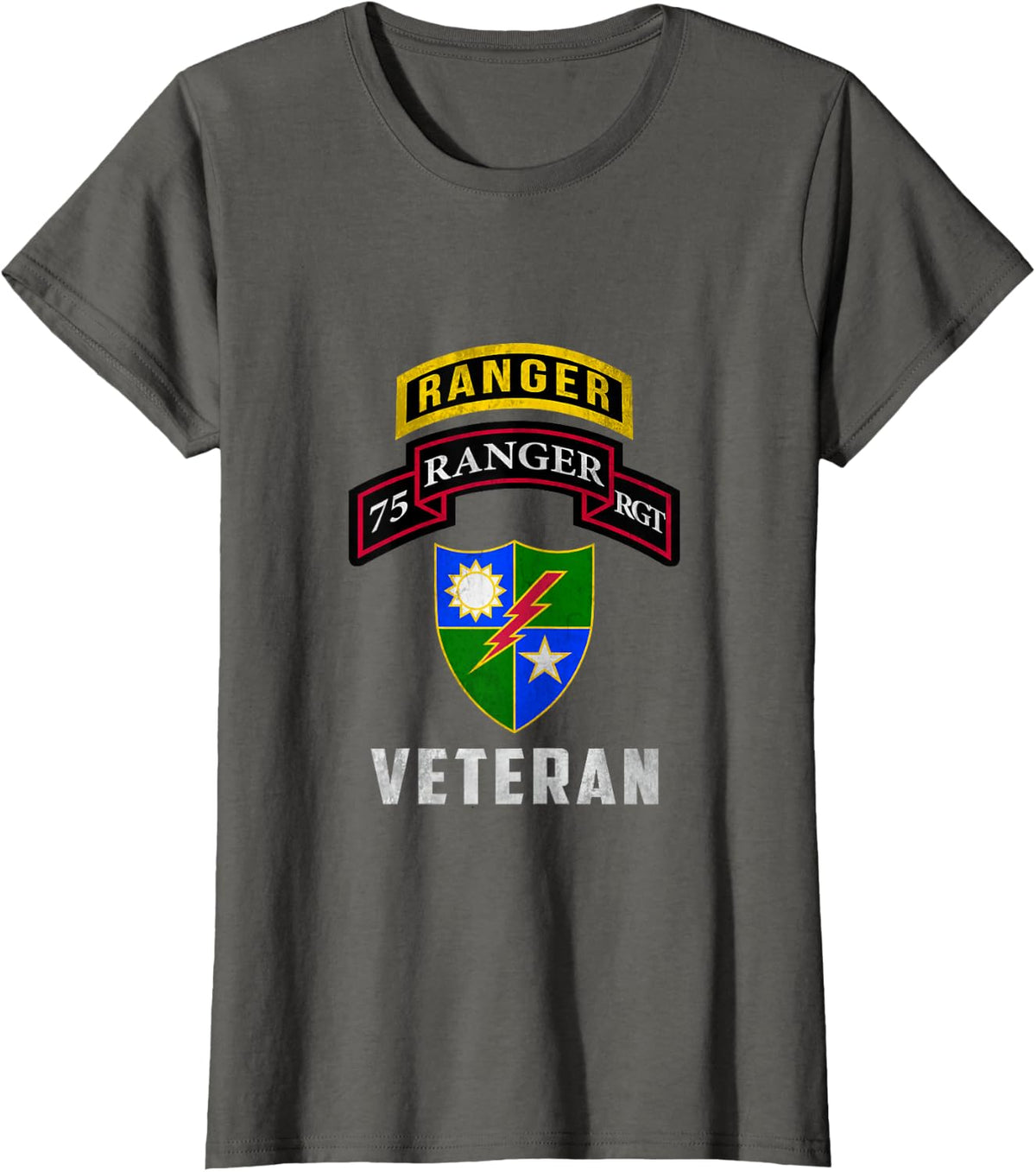 75th Ranger Regiment Veteran Airborne Rangers Military Papa T-Shirt - Asphalt Grey
