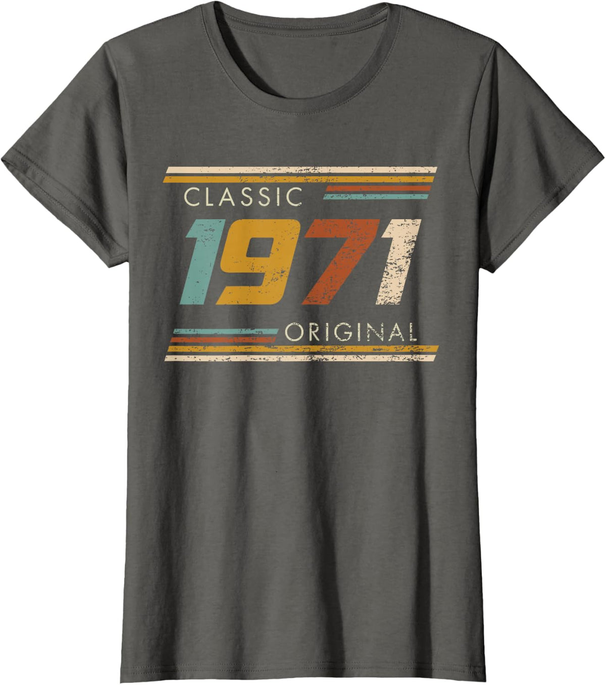Classic 1971 Original Vintage Birthday Est 1971 Edition T-Shirt - Asphalt Grey