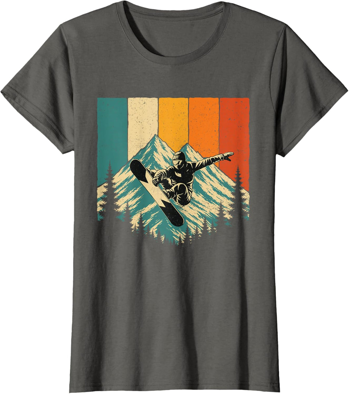 Retro Snowboarding - Snowboarder T-Shirt - Asphalt Grey