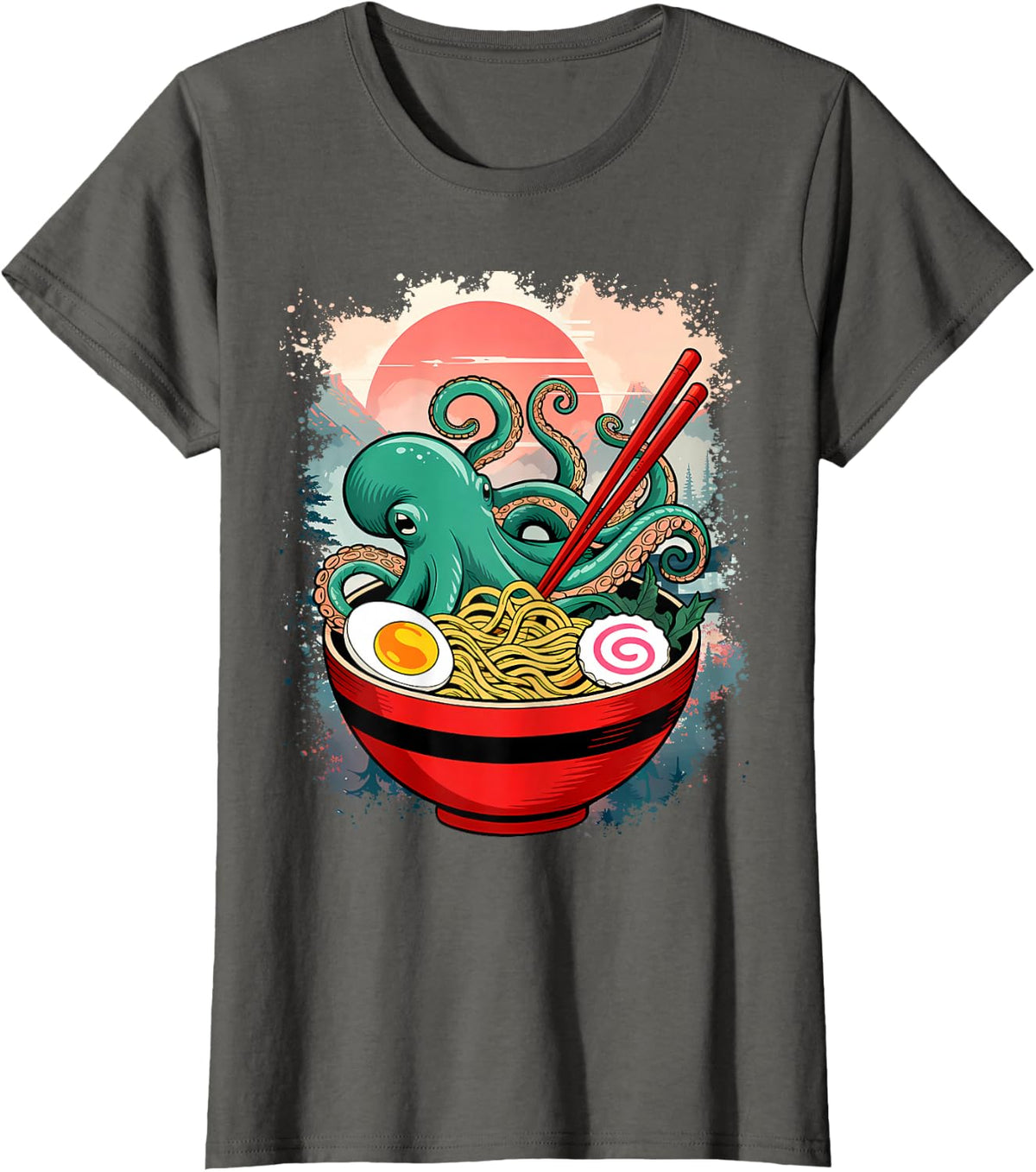 Ramen Cthulhu T-Shirt - Asphalt Grey