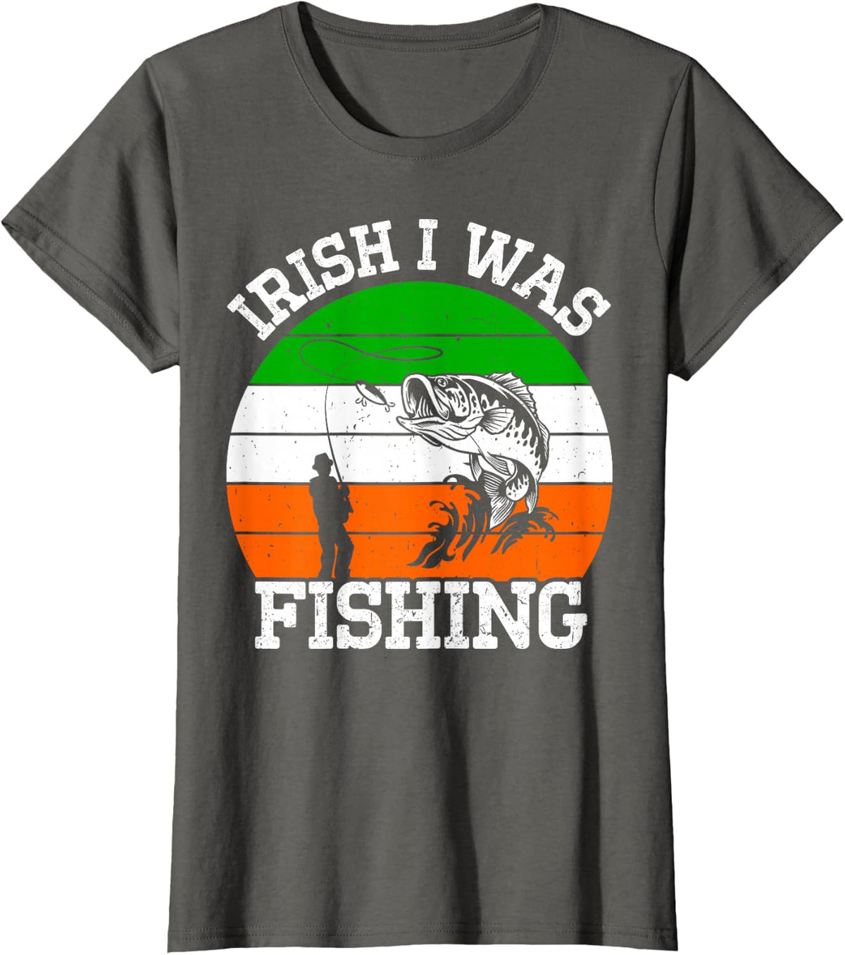 Irish Gifts I Was Fishing Fisherman St Patricks Day Boys T-Shirt - Asphalt Grey