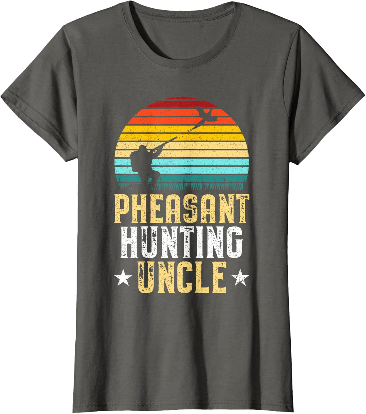 Pheasant Hunting Uncle Pheasant Hunter T-Shirt - Asphalt Grey