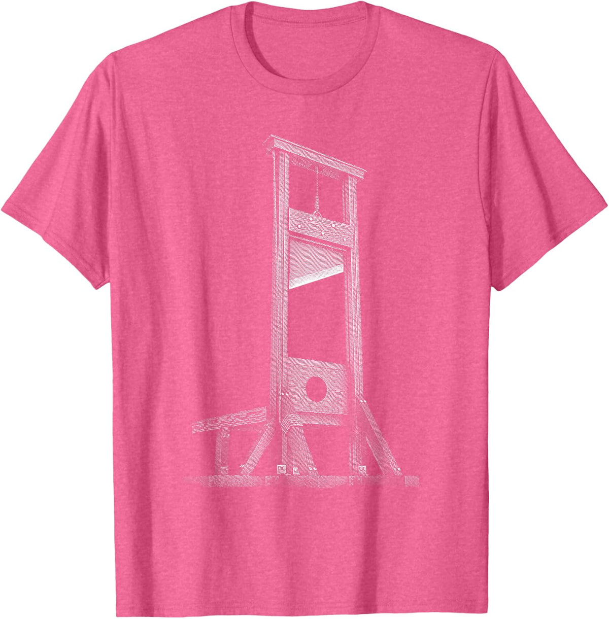 Guillotine Time French Revolution Guillotine T-Shirt, Men's Black Cotton 60% Polyester 40% Classic Fit Crew Neck Short
