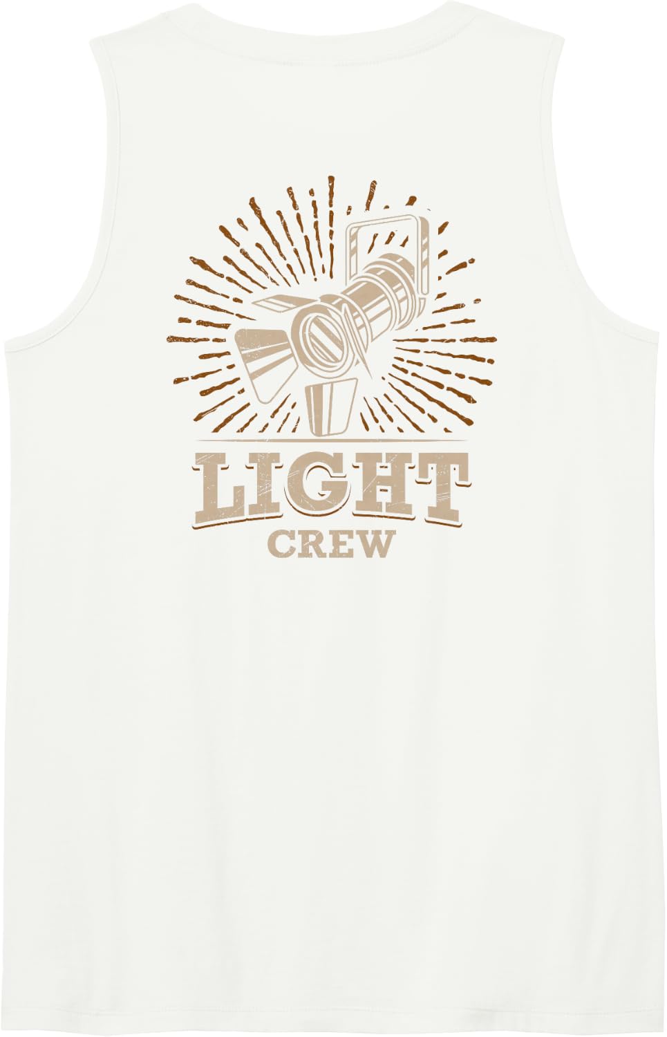 Stage Lighting Sleeveless Tank Top - White