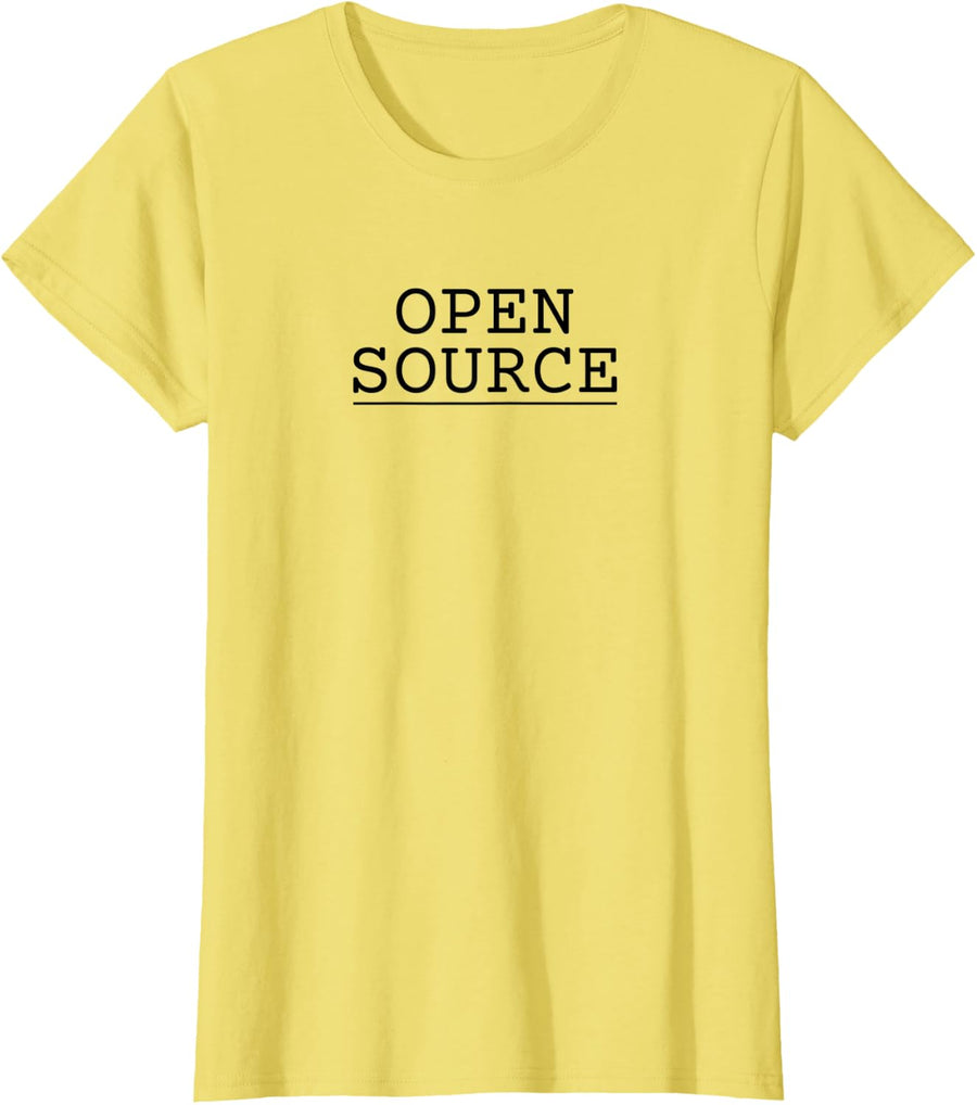 Open Source Coder Dev Programmer T-Shirt - Lemon Yellow