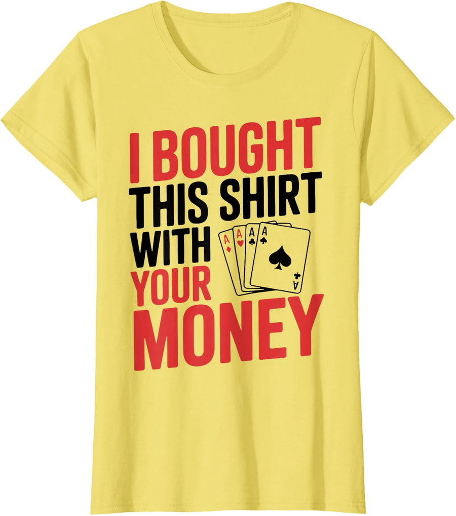 Casino, Poker, Card, Games, Gaming, Player, Jackpot, T-Shirt - Lemon Yellow