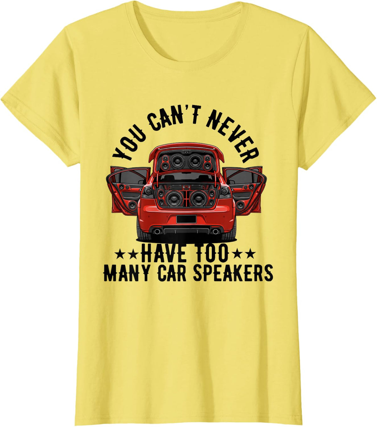 Car Stereo For Audio Installer Speakers Car Bass Audiologist T-Shirt - Lemon Yellow