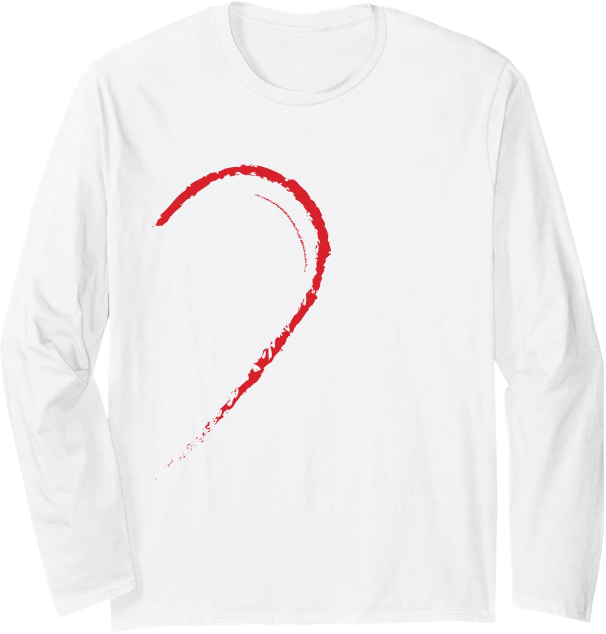 Matching couple outfit Half Heart Red Valentines Day Long Sleeve T-Shirt - Adult Unisex White