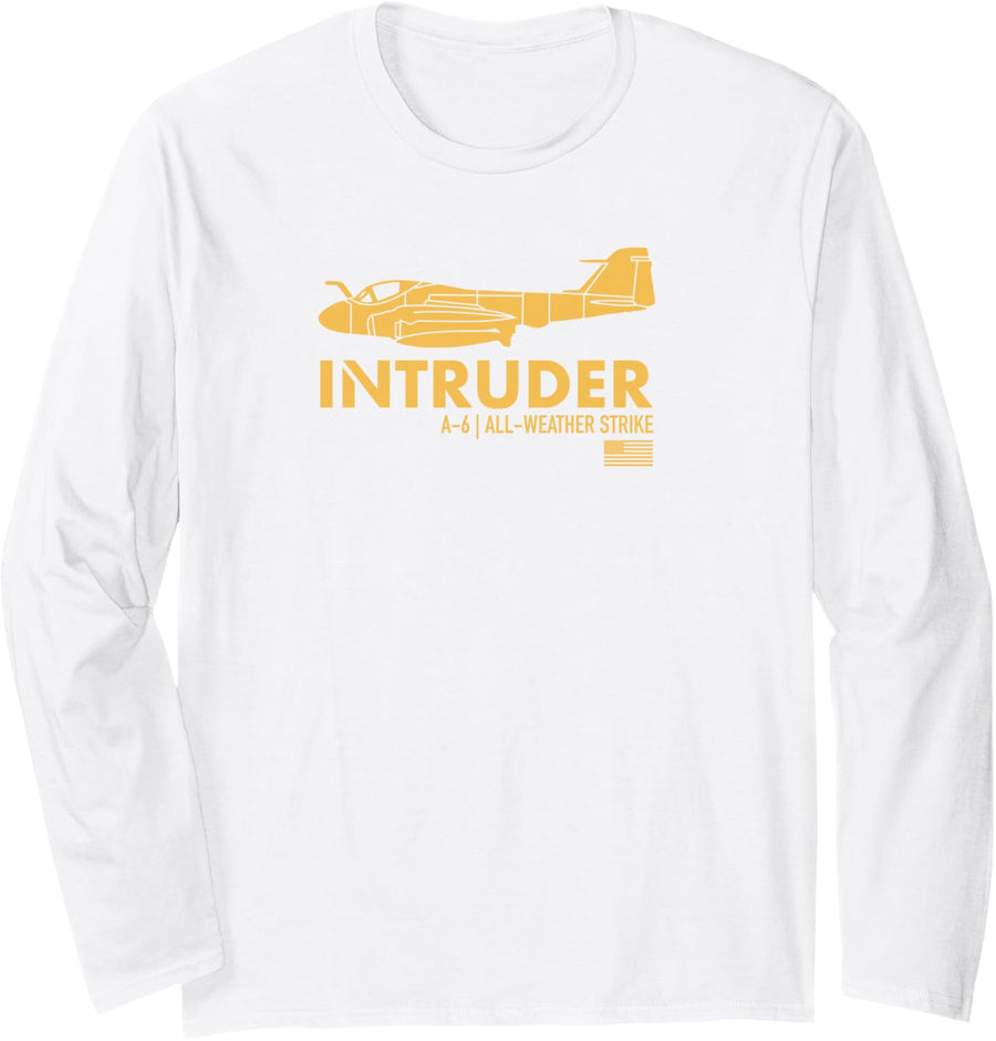 A-6 Intruder Long Sleeve T-Shirt - Adult Unisex White