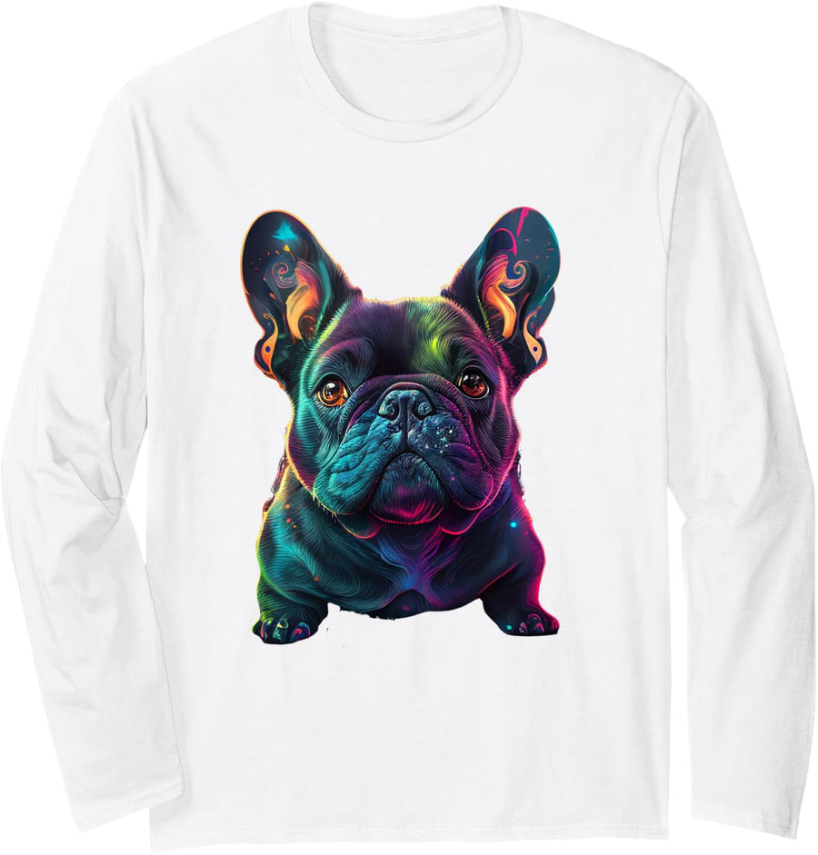 Frenchie Gifts French Bulldog T-Shirts for Men & Women Long Sleeve T-Shirt - Adult Unisex White