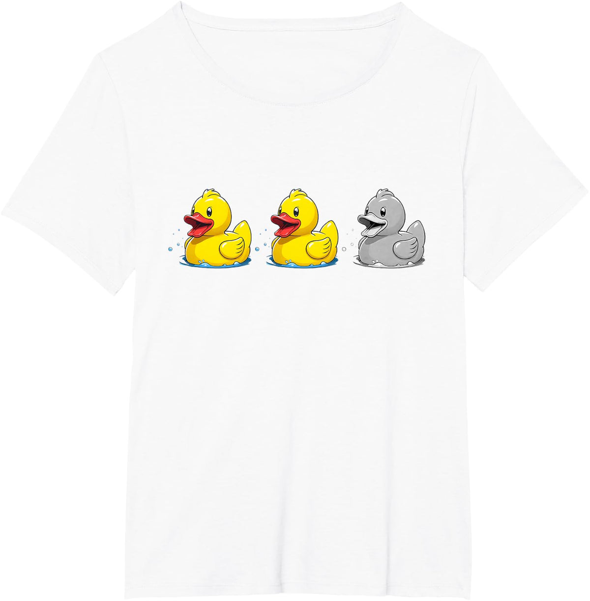 Duck Duck Grey Duck Funny Minnesota Joke Rubber Duck Lovers T-Shirt - White