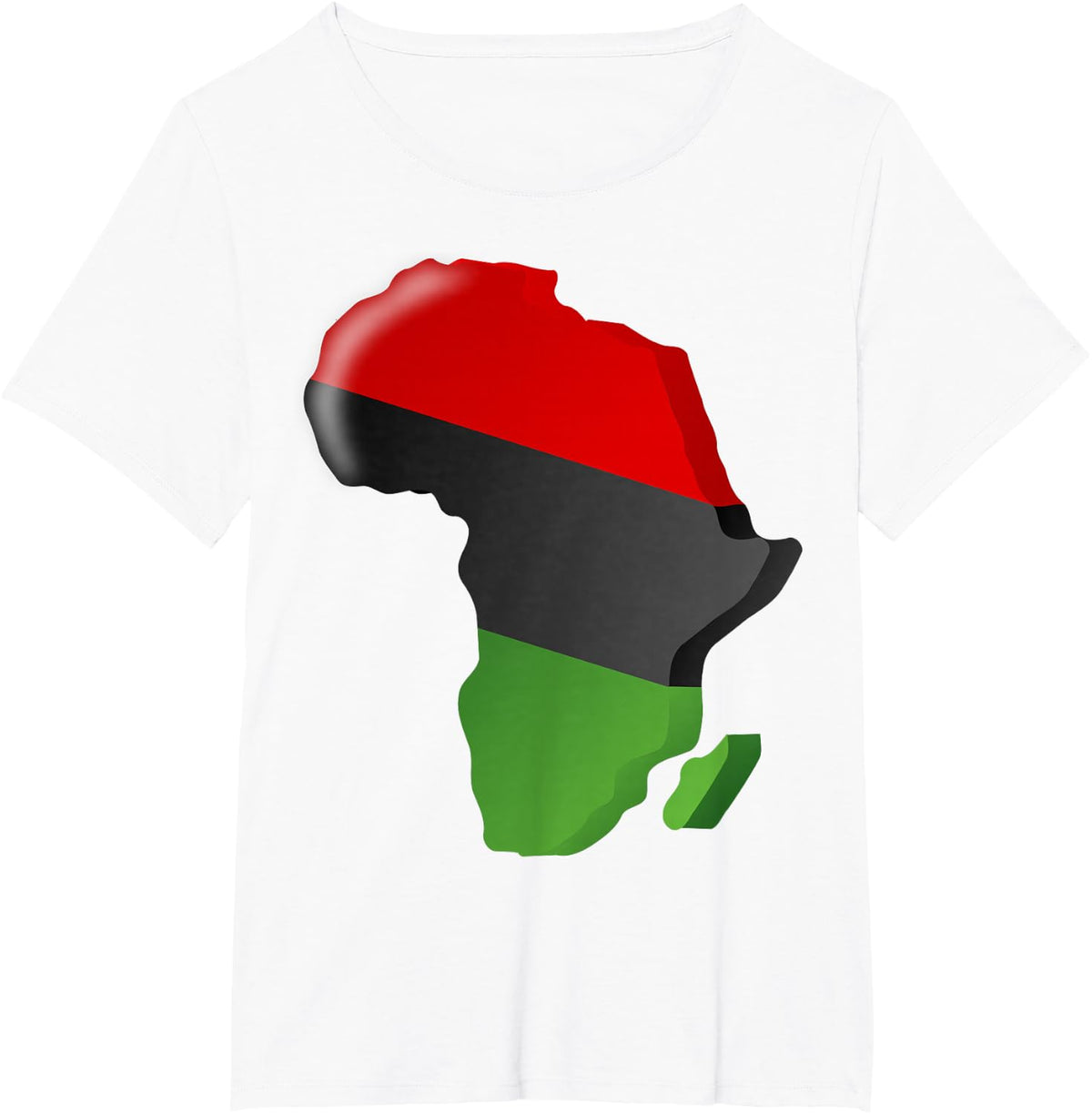 Pan-African T-Shirt Unia Flag Map Continent T-Shirt - White