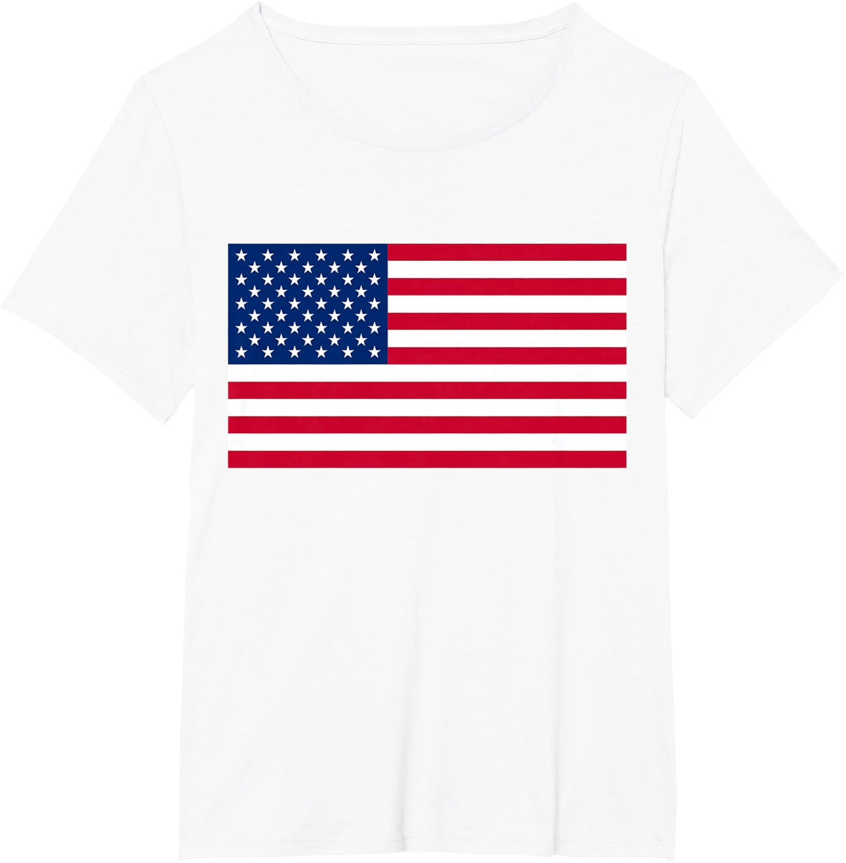 American Flag USA Flag 4th of July Memorial Day Veterans Day T-Shirt - White