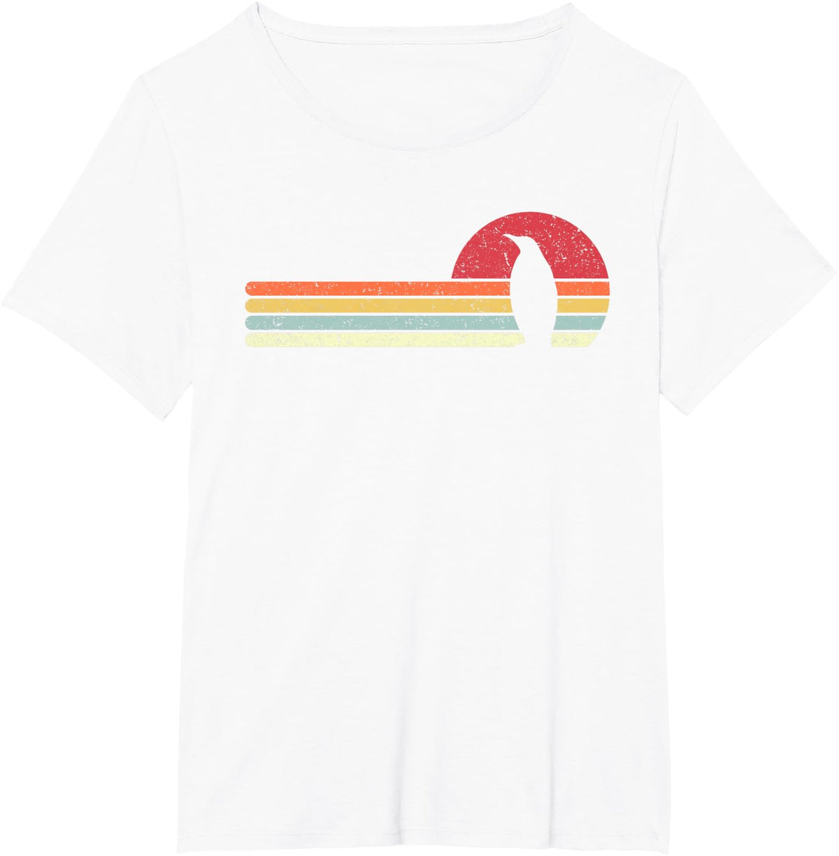 Penguin Shirt. Retro Style T-Shirt T-Shirt - White