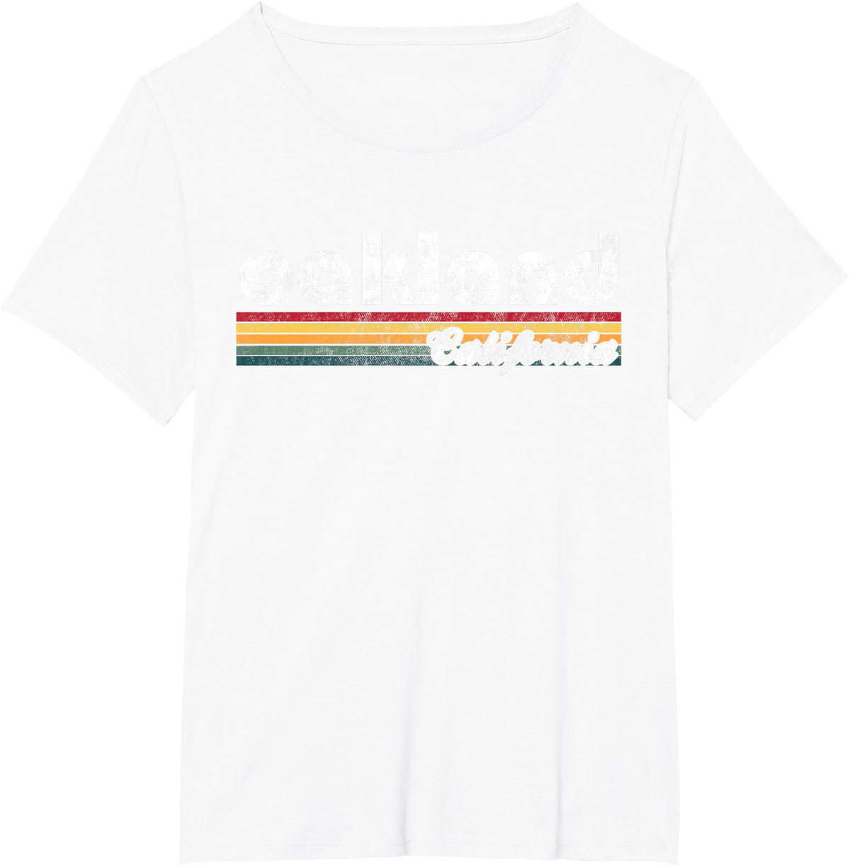 Oakland California Vintage 70's 80's Retro Style Men Women T-Shirt - White