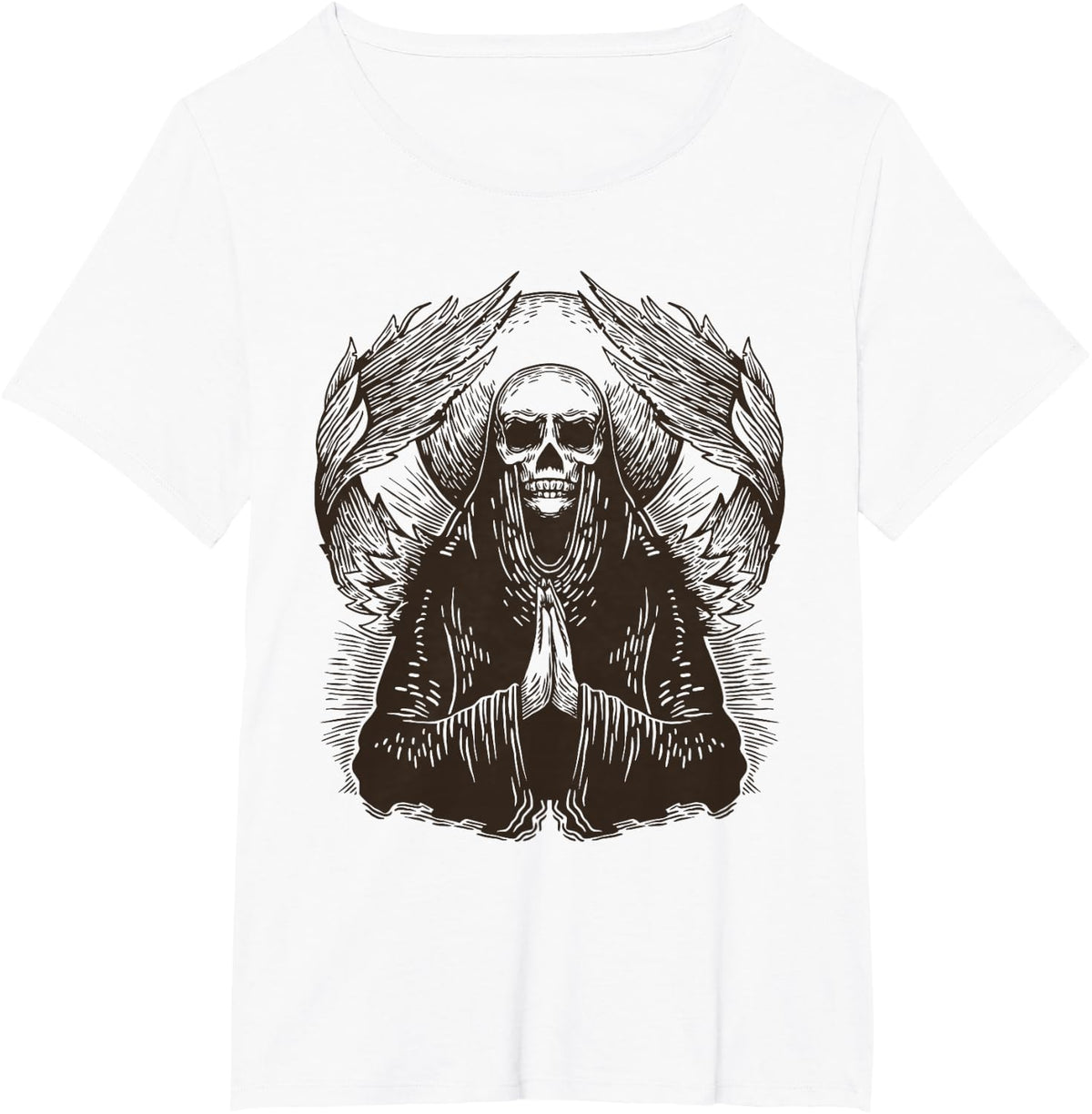 Aesthetic Y2k Grunge Fairy Alternative Clothing Goth Skull T-Shirt - White